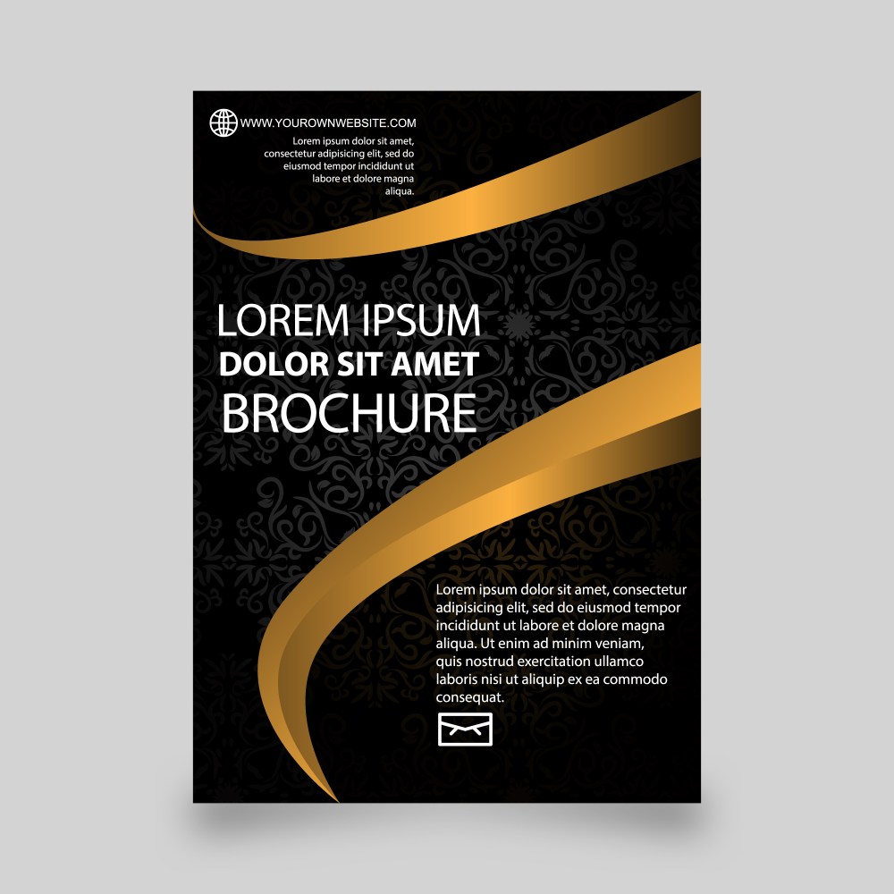 Golden brochure template
