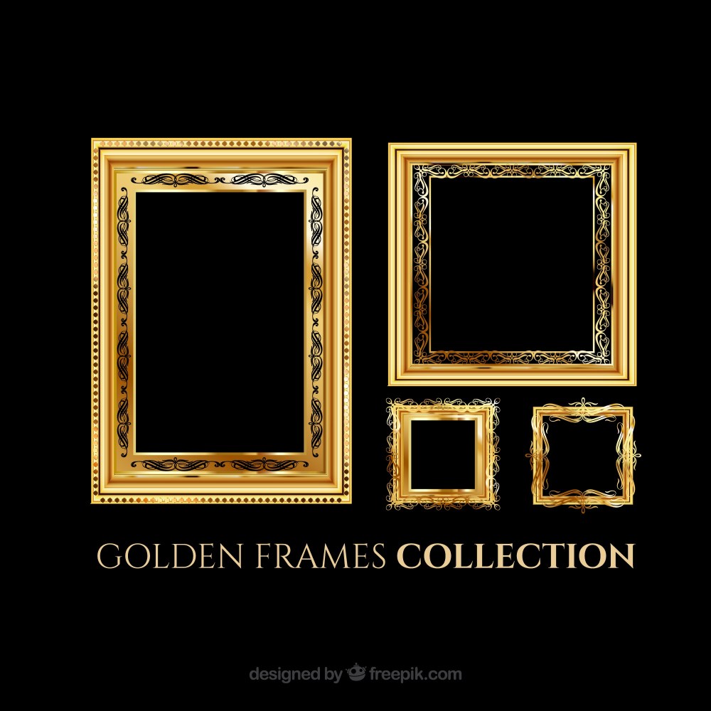 Golden elegant frames