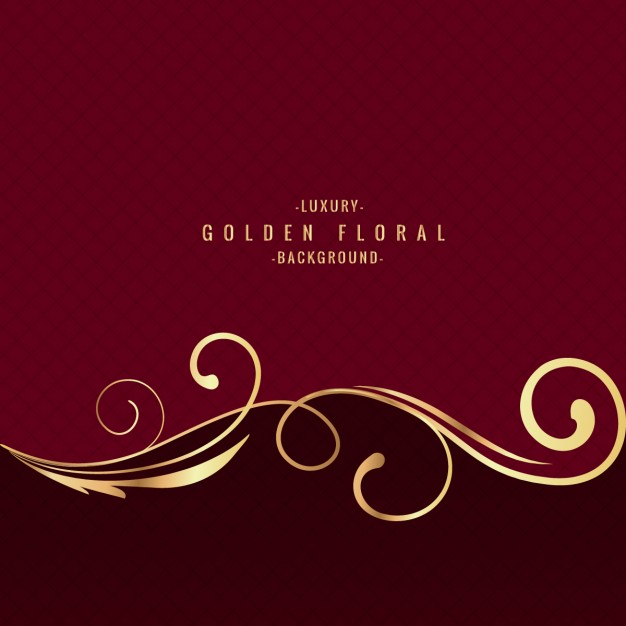 Golden Floral Luxury Background
