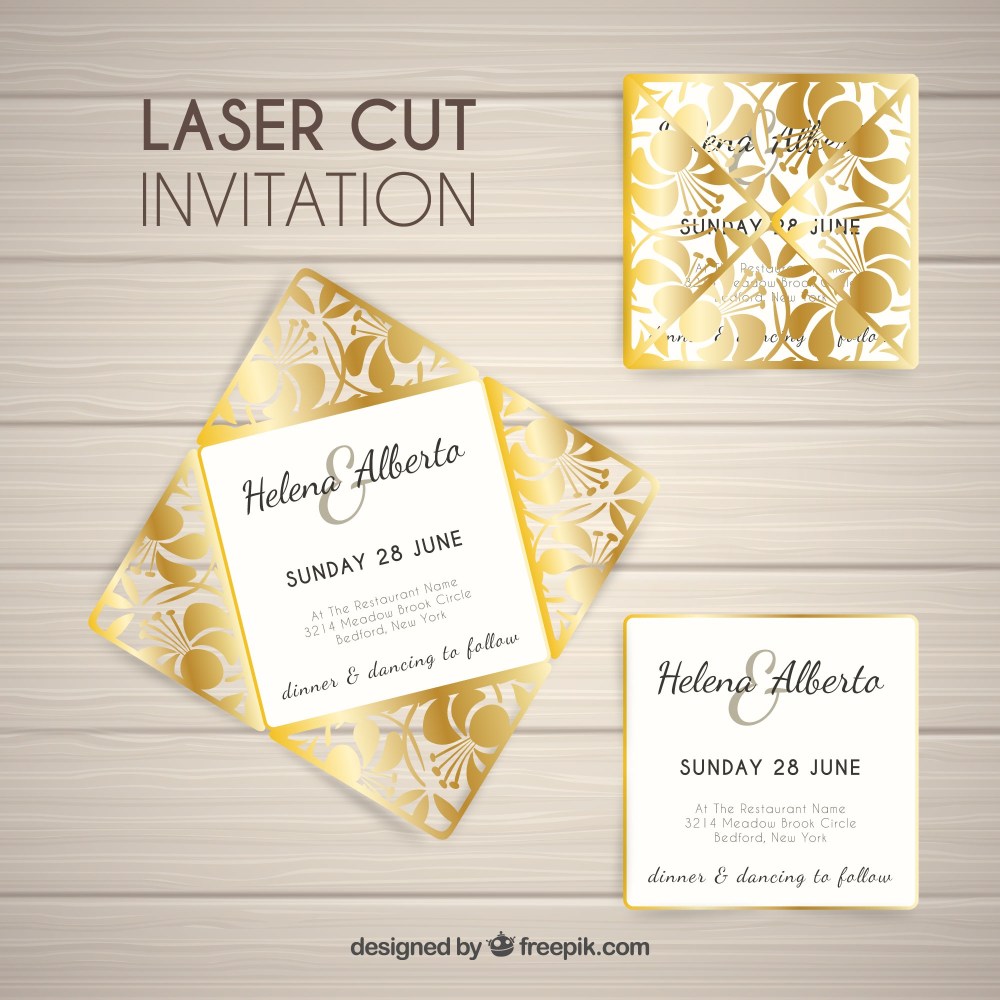 Golden laser cut template