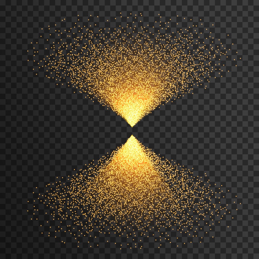 Golden sparkles light effect