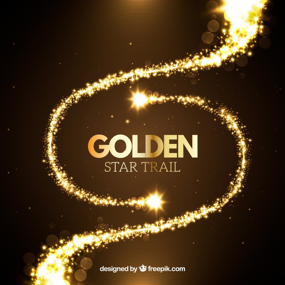 Golden star trail set