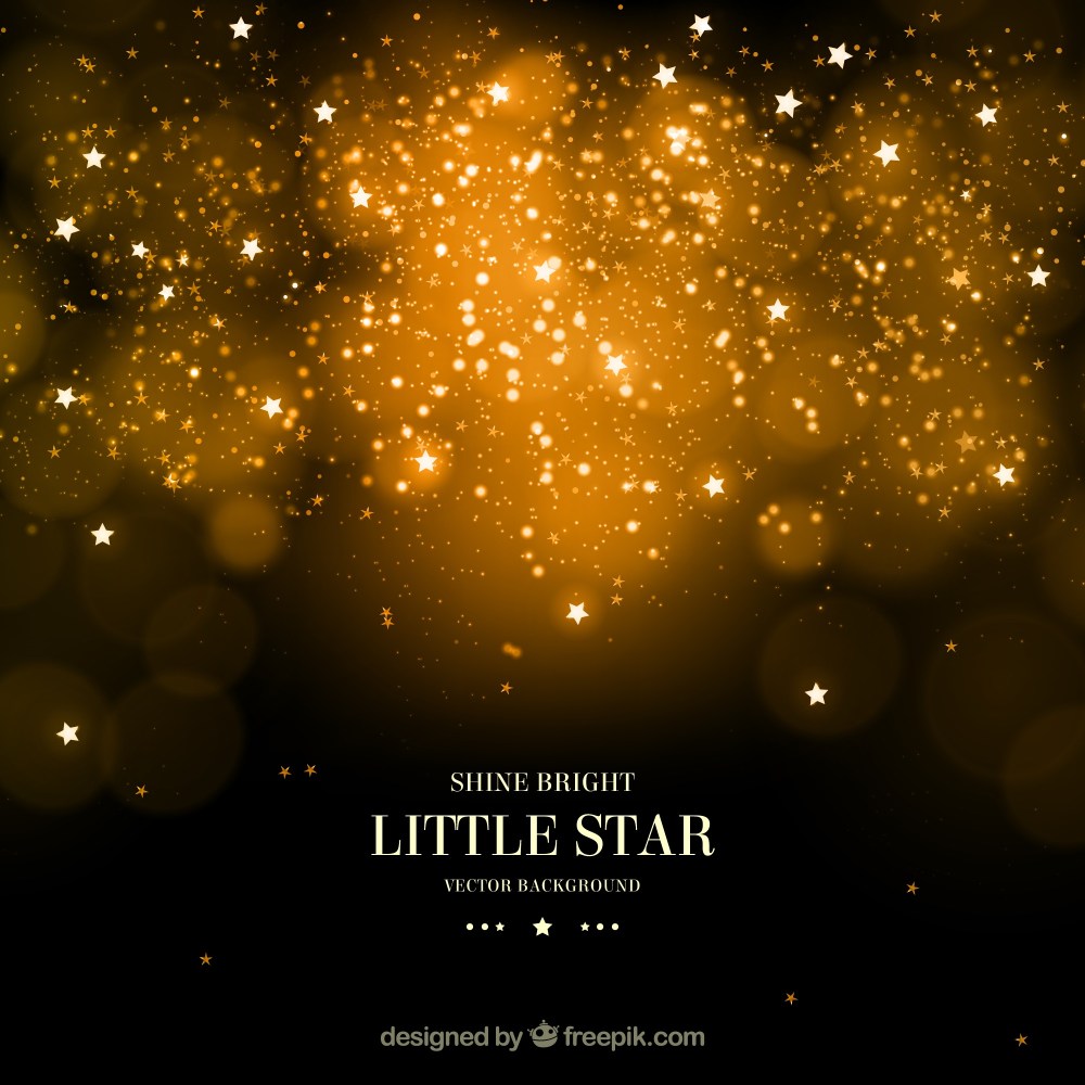 Golden stars background