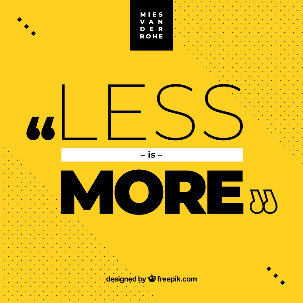 Graphic design quote in flat style