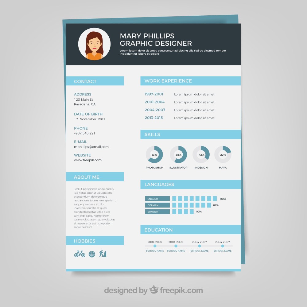 Graphic designer resume template