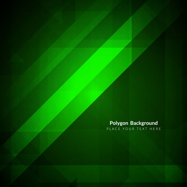 Green abstract background with geometric shapes