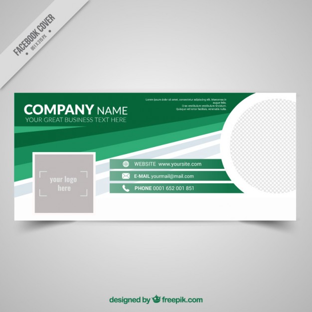 Green abstract social media cover
