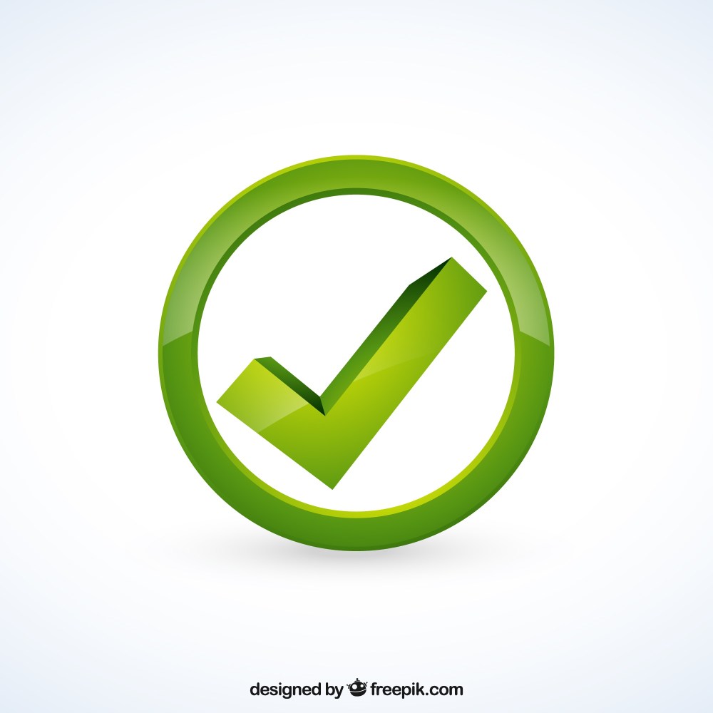 Green check mark