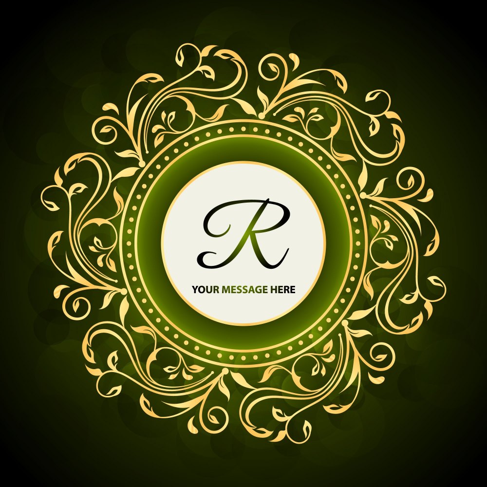 green floral hotel brand background