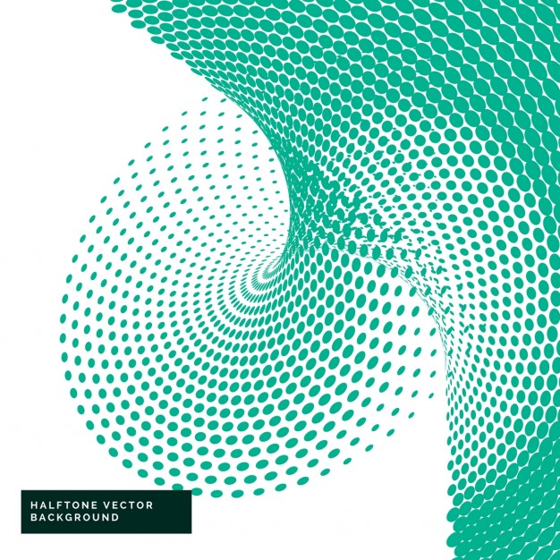 Green halftone dots in abstract style