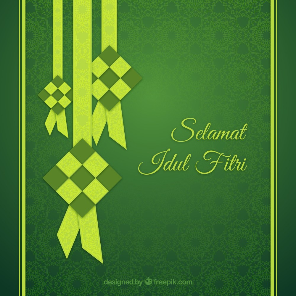 Green idul fitri background