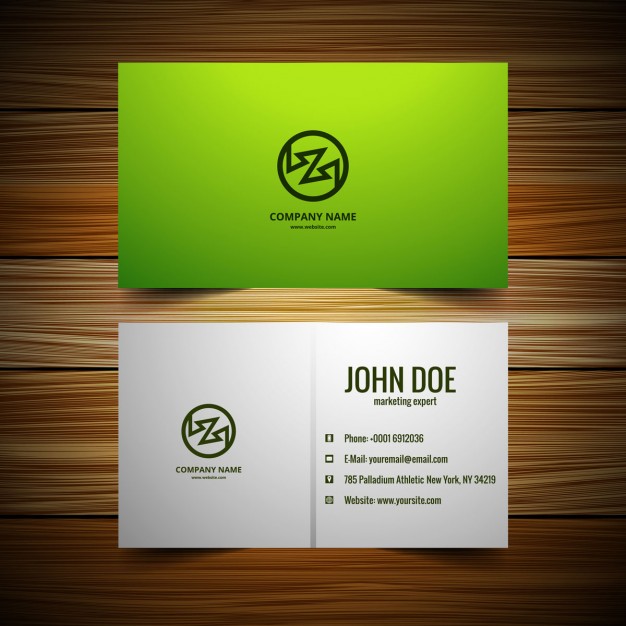 Green visiting card
