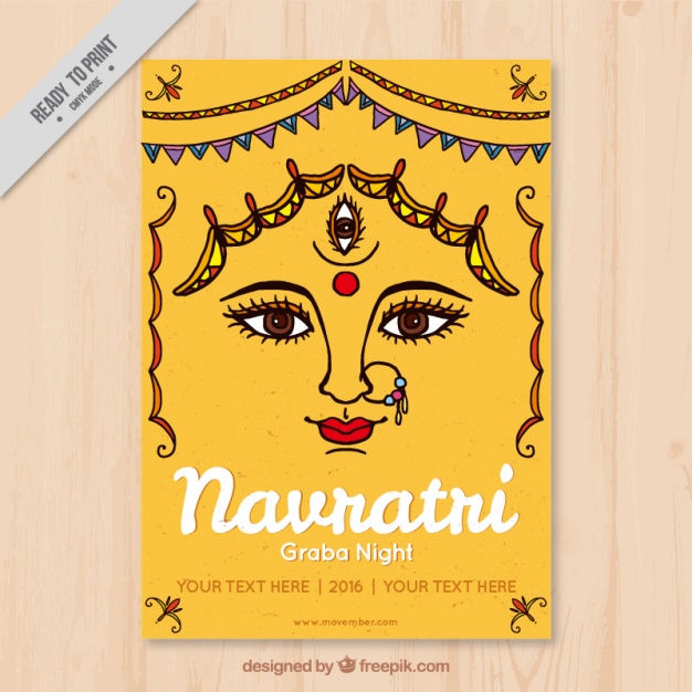 Greeting card of navratri festival