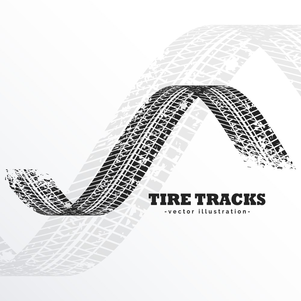 Grunge black tire tracks