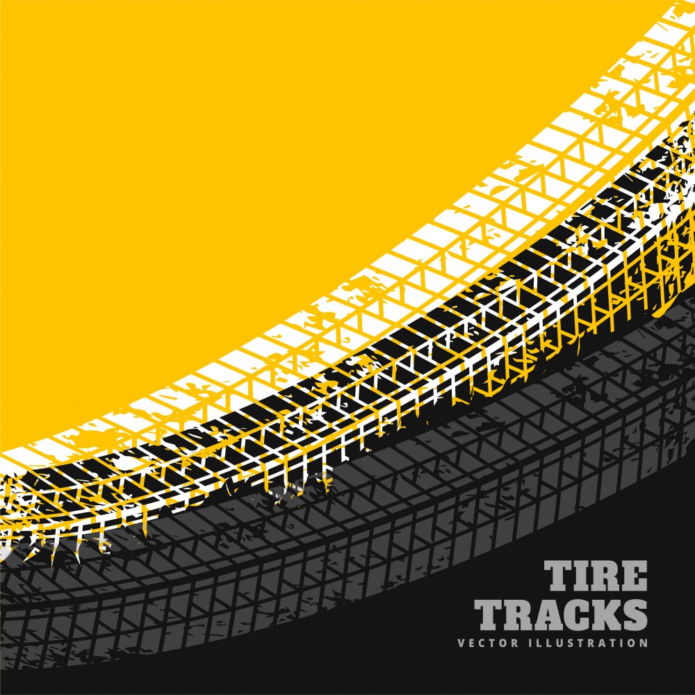 Grunge tire marks background design