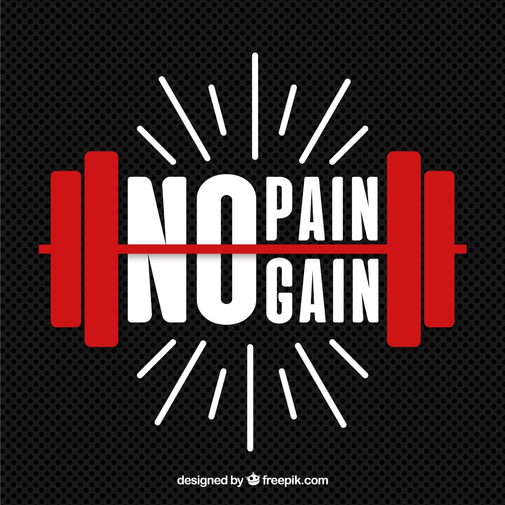 Gym background with motivational phrase
