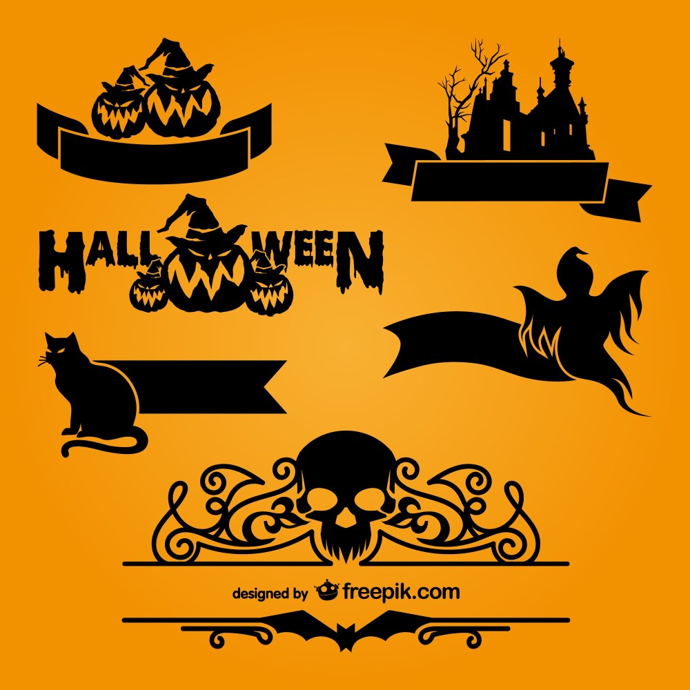 Halloween logo templates