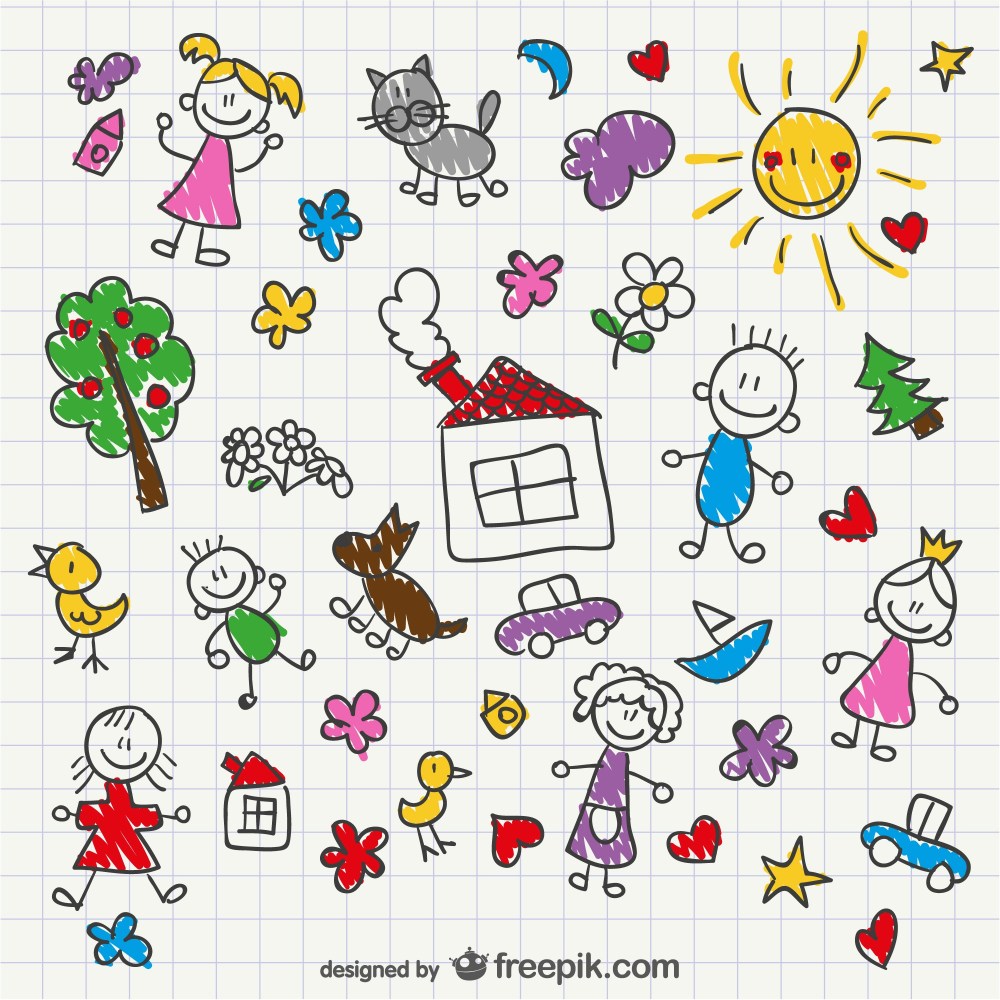 Hand drawing children style 