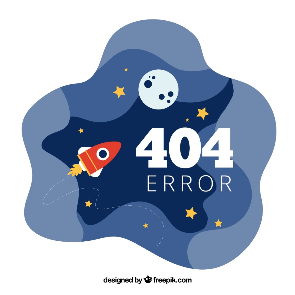 Hand drawn 404 error