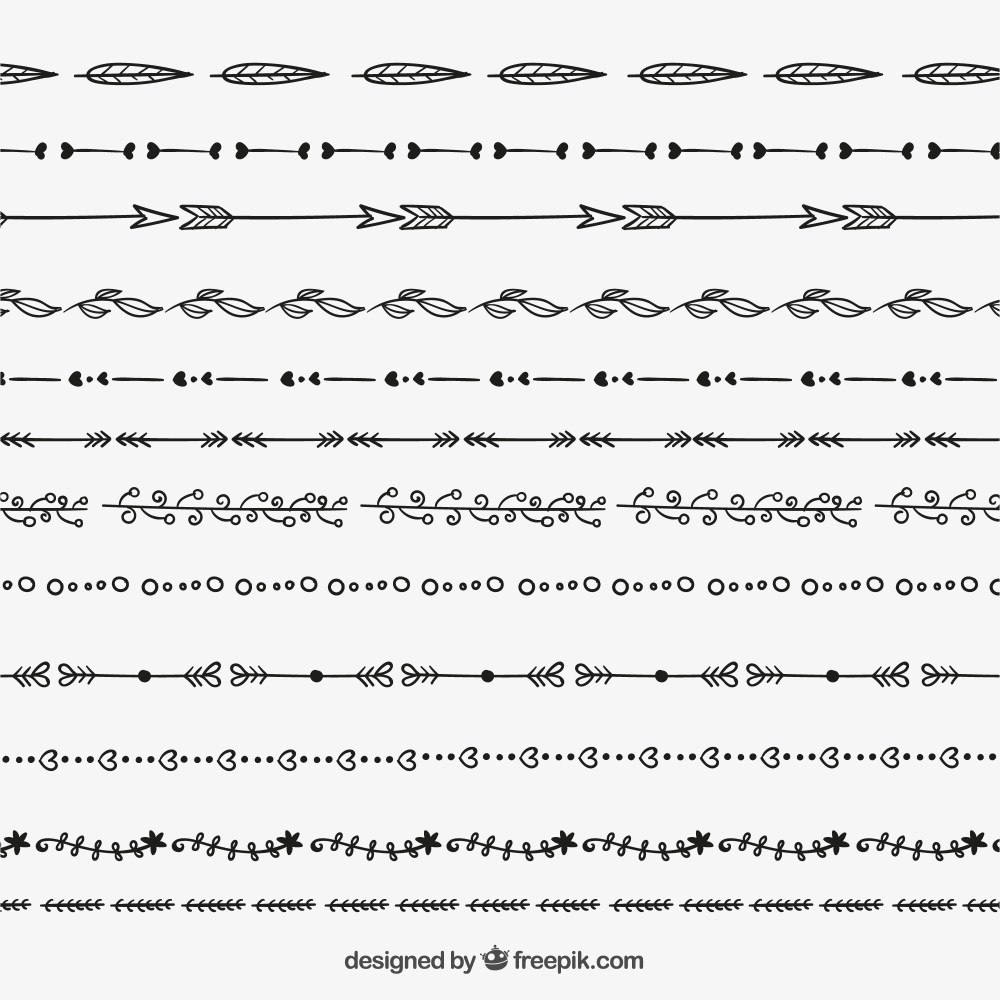 Hand drawn dividers collection