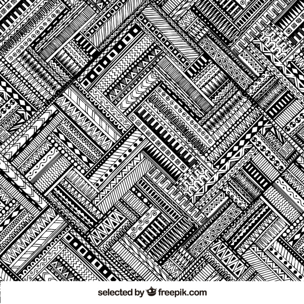 Hand drawn ethnic background