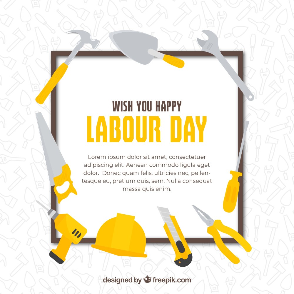 Hand drawn labour day background