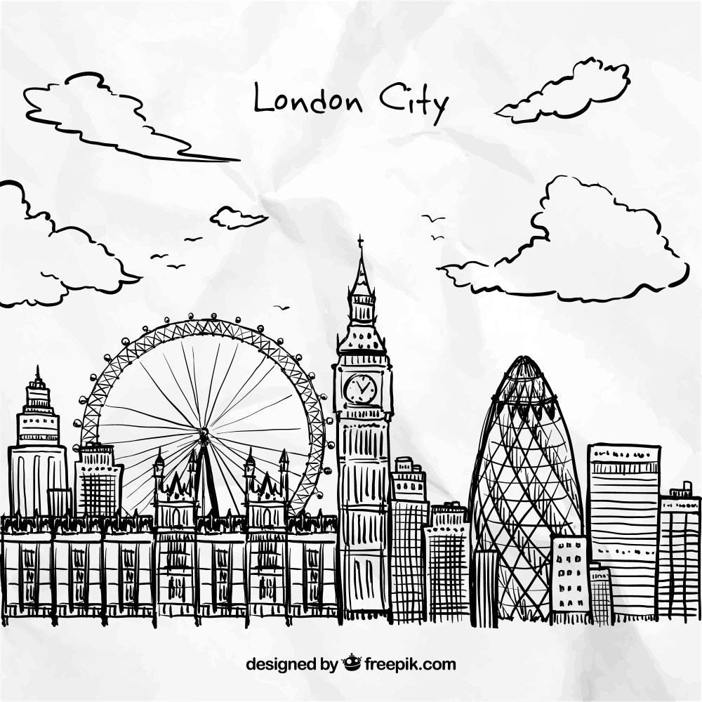Hand drawn london city