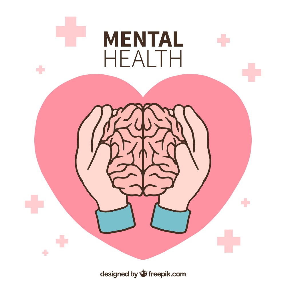 Hand drawn mental health concept