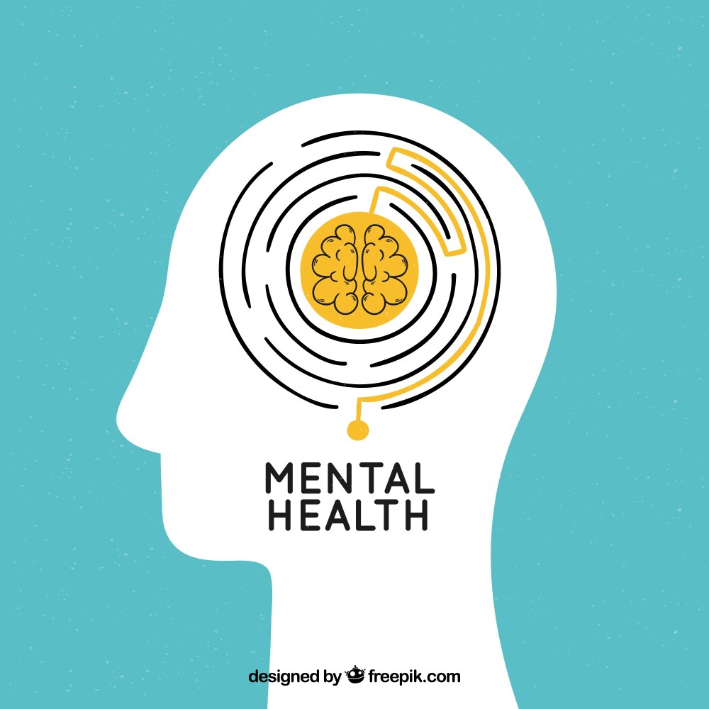 Hand drawn mental health concept