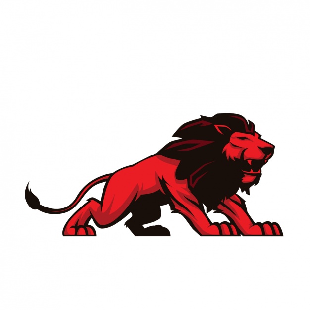 Hand painted lion design