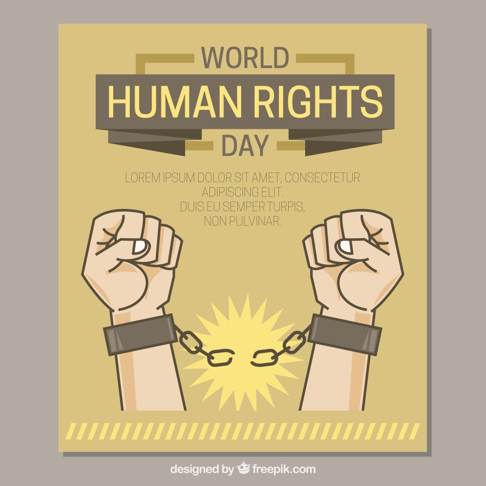 Hands that break chains, human rights day