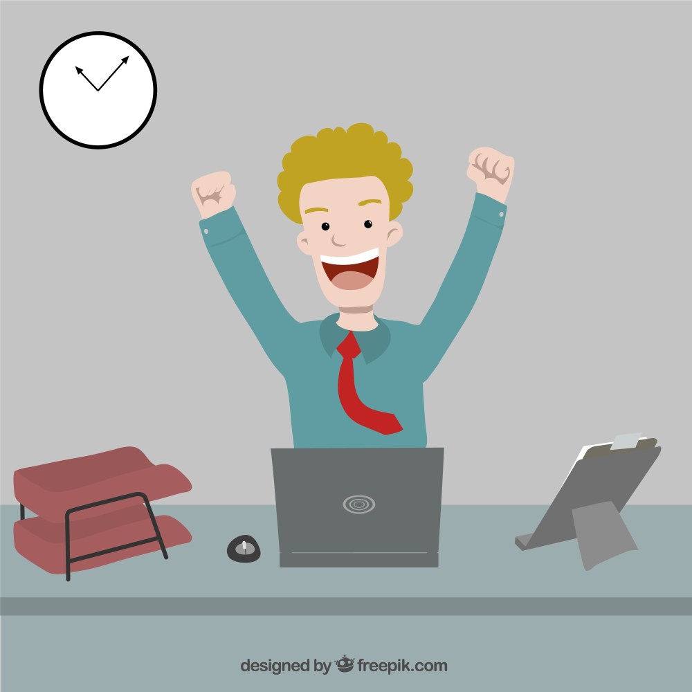 Happy businessman