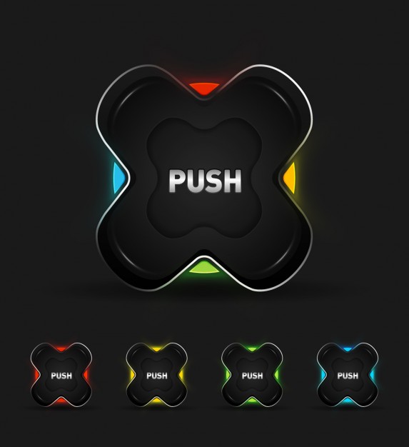 Hi tech buttons collection