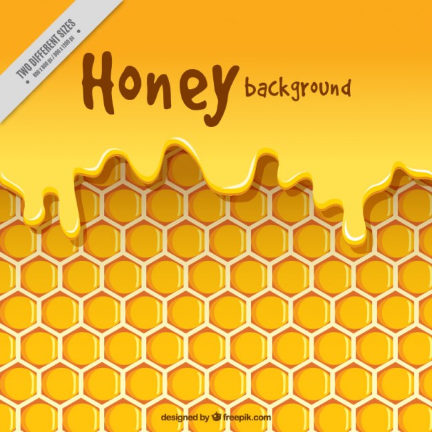 Hive with honey background
