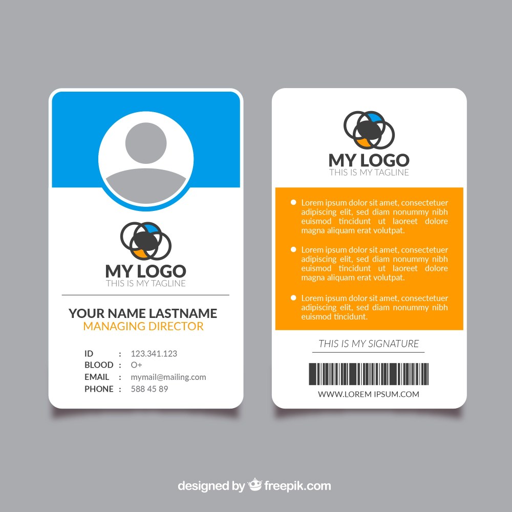 Id card template