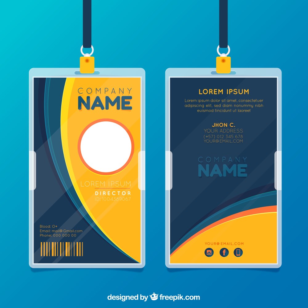 Id card template