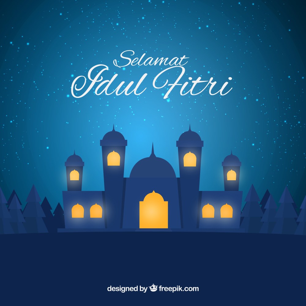 Idul friti background with mosque 