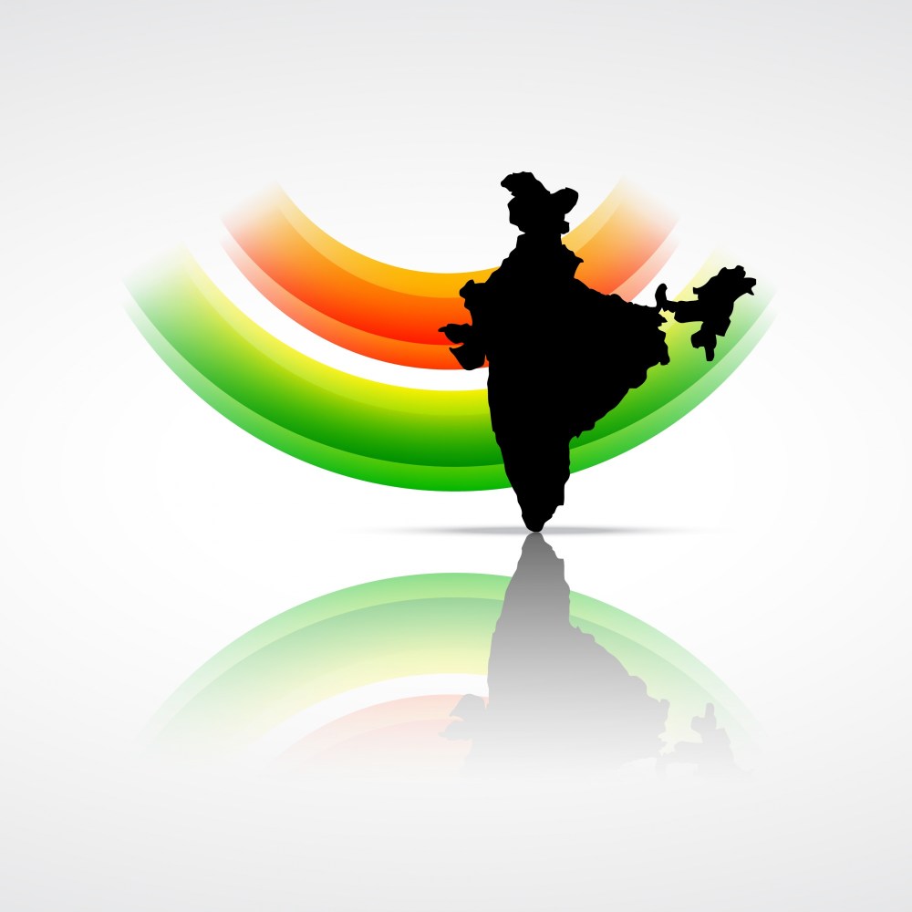 Indian flag with map of india