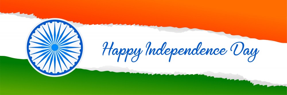 Indian independence day flag banner design