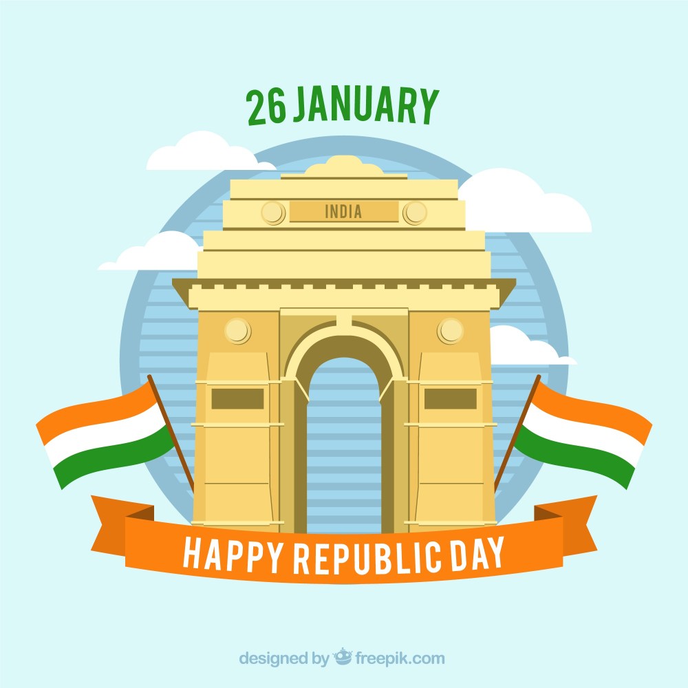 Indian republic day design with india gate