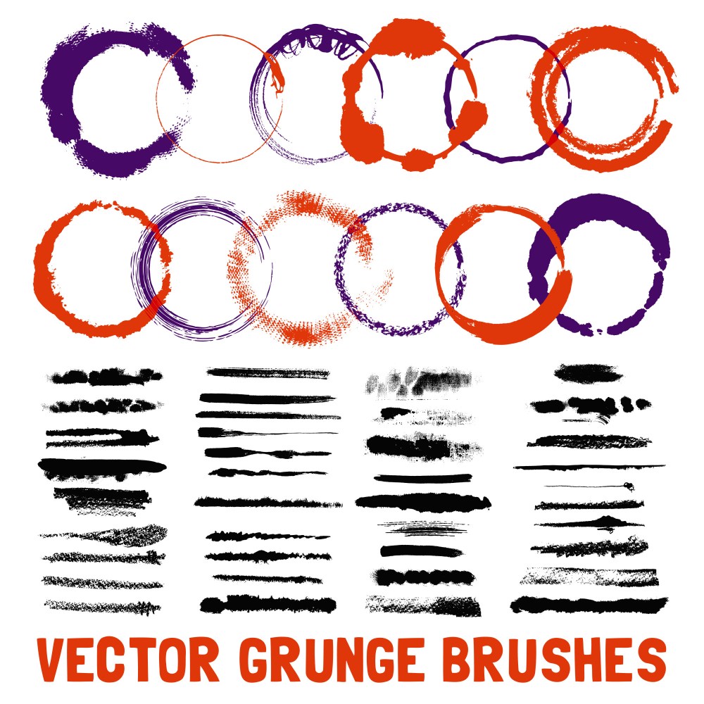 Inked Circle Brush Styles Set 