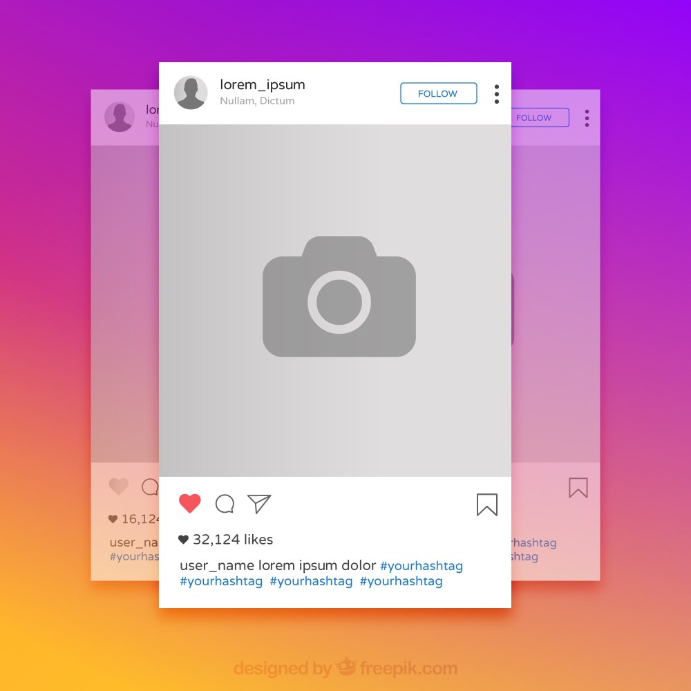 Instagram colorful frame