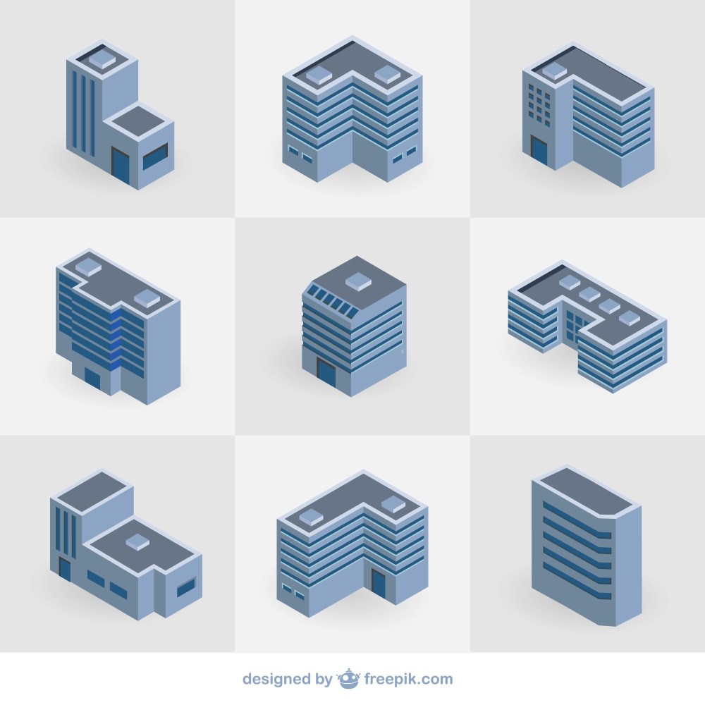 Isometric buildings collection