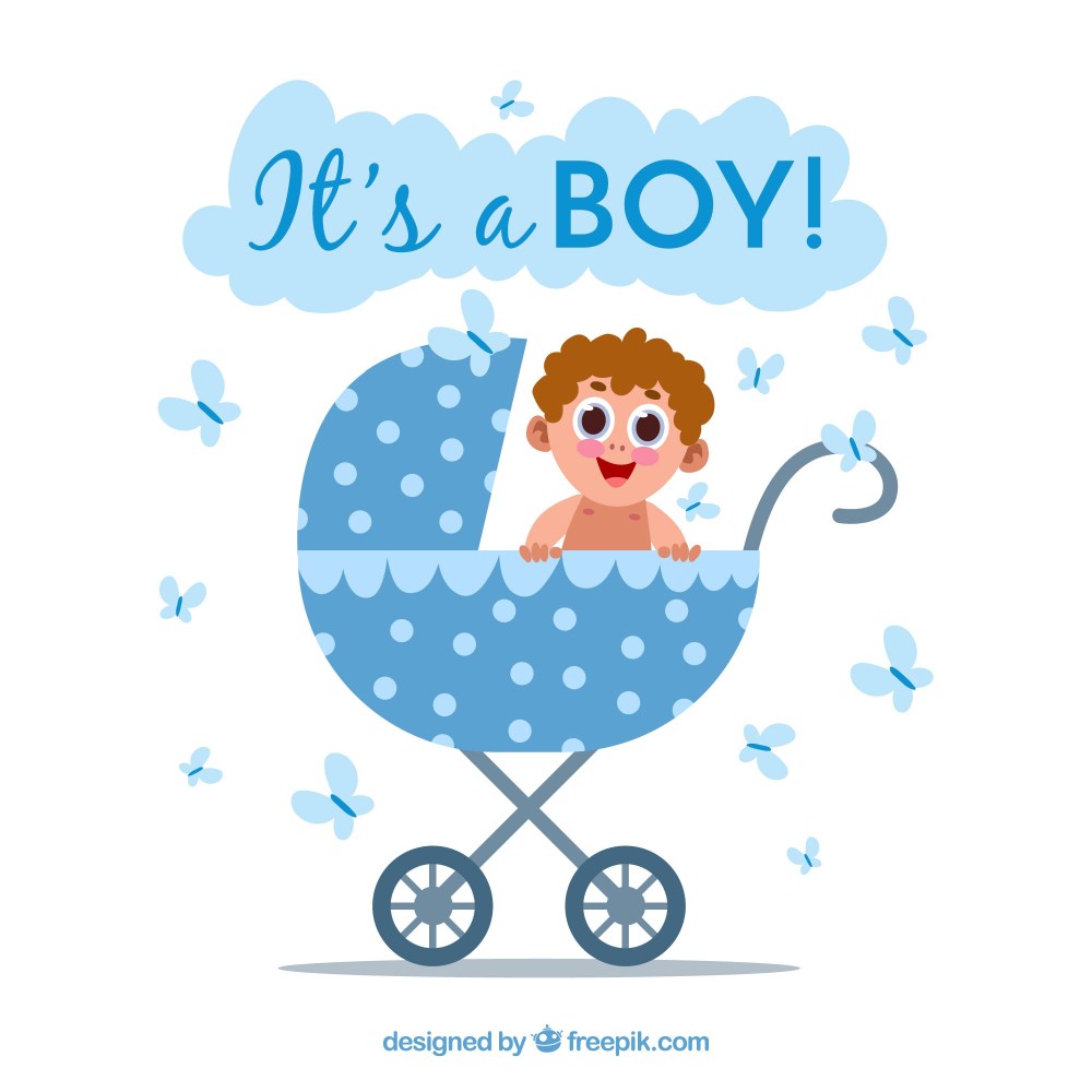 Its a boy background with cart