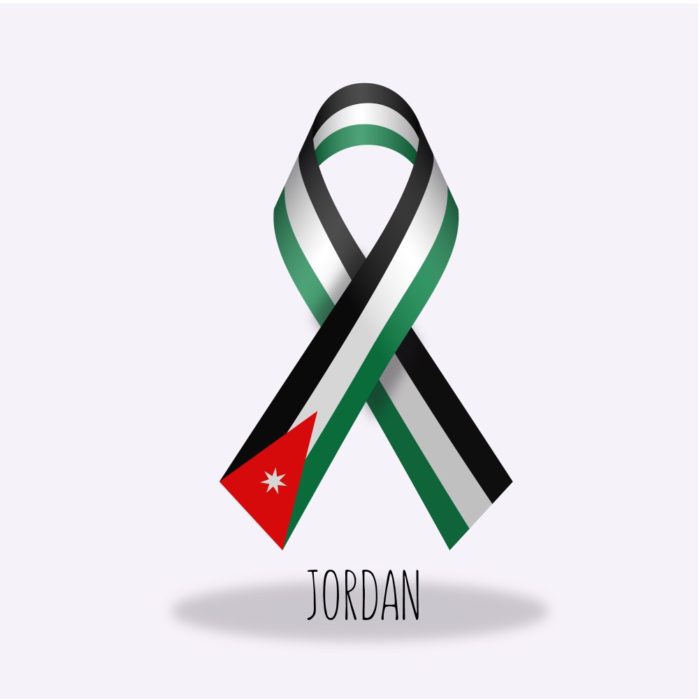 Jordan flag ribbon design