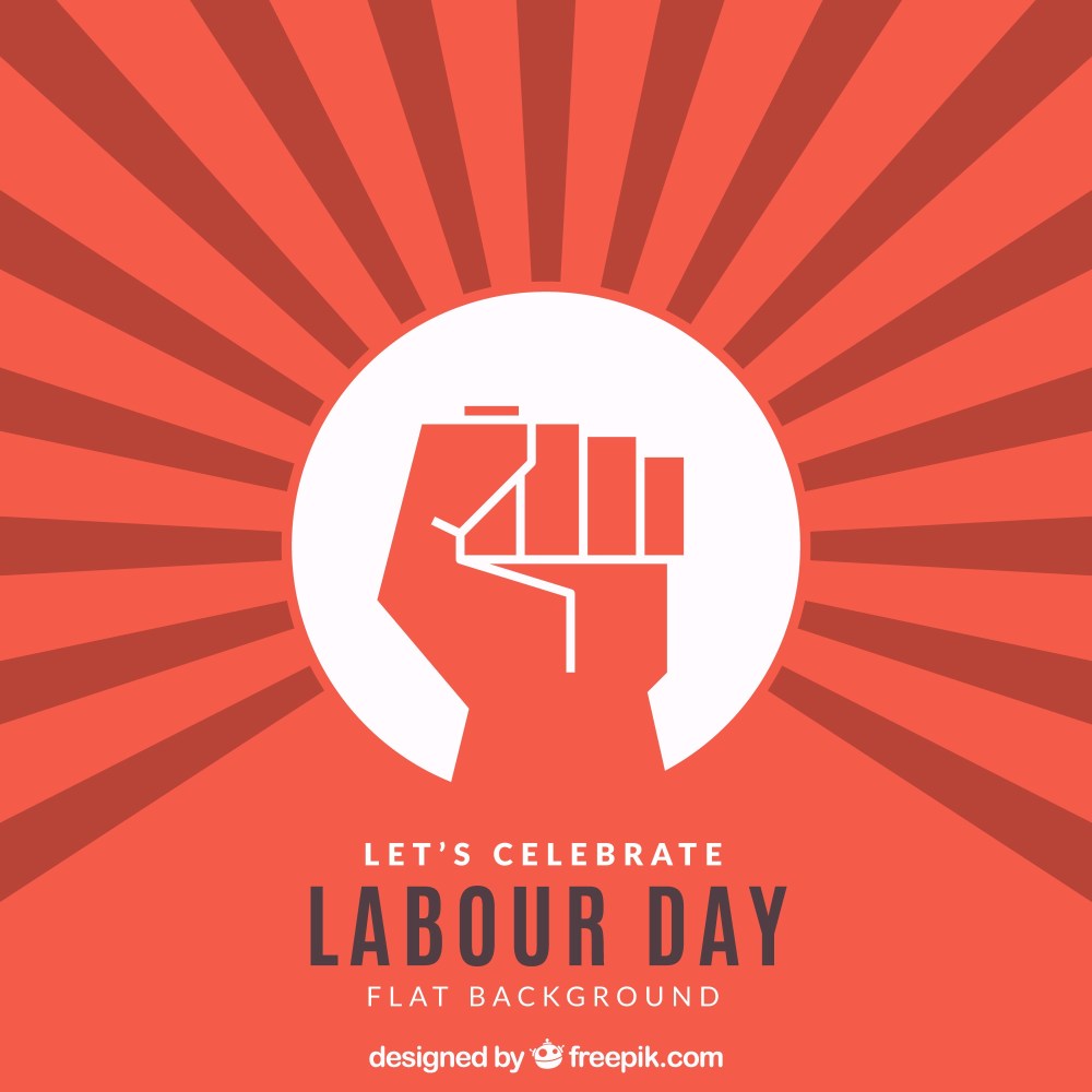 Labour day background with fist