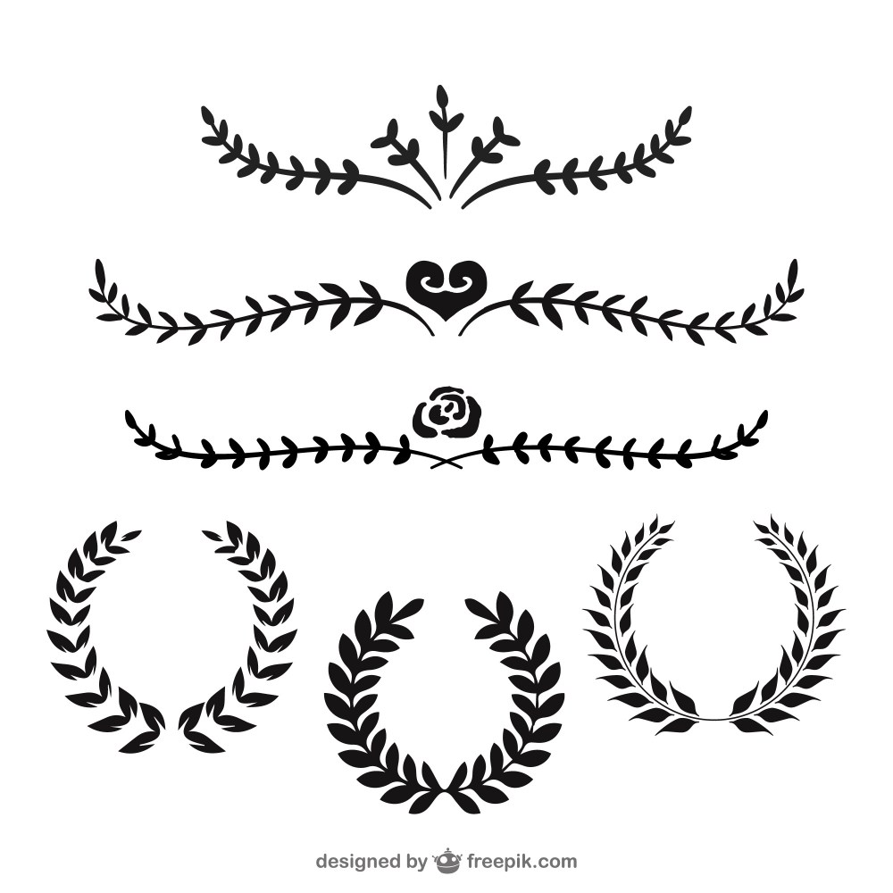 Laurel wreaths and dividers