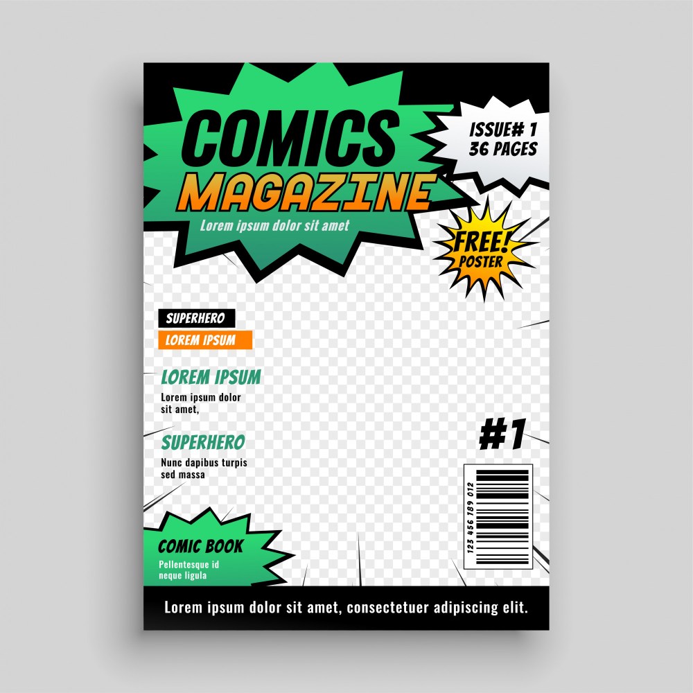layout design of comic book cover