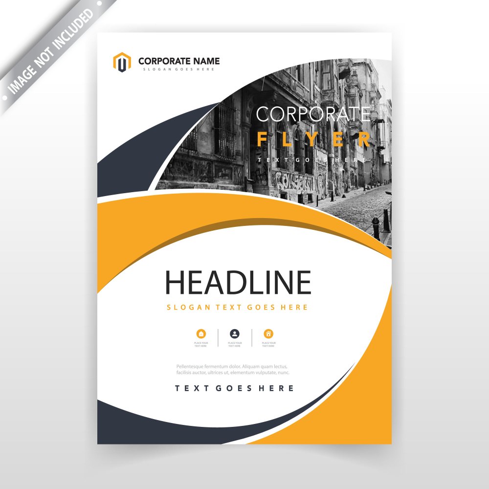 leaflet cover design template