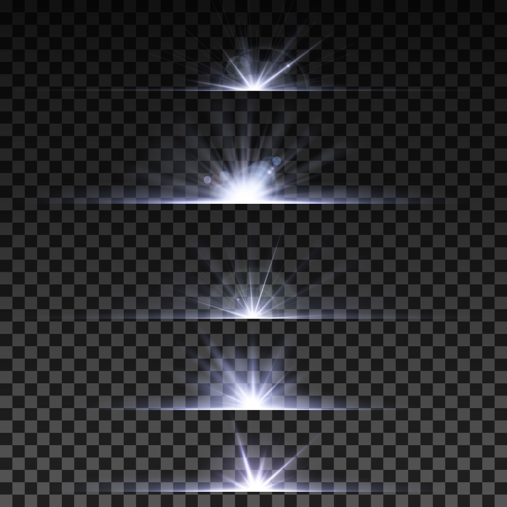 Light effect horizontal dividers